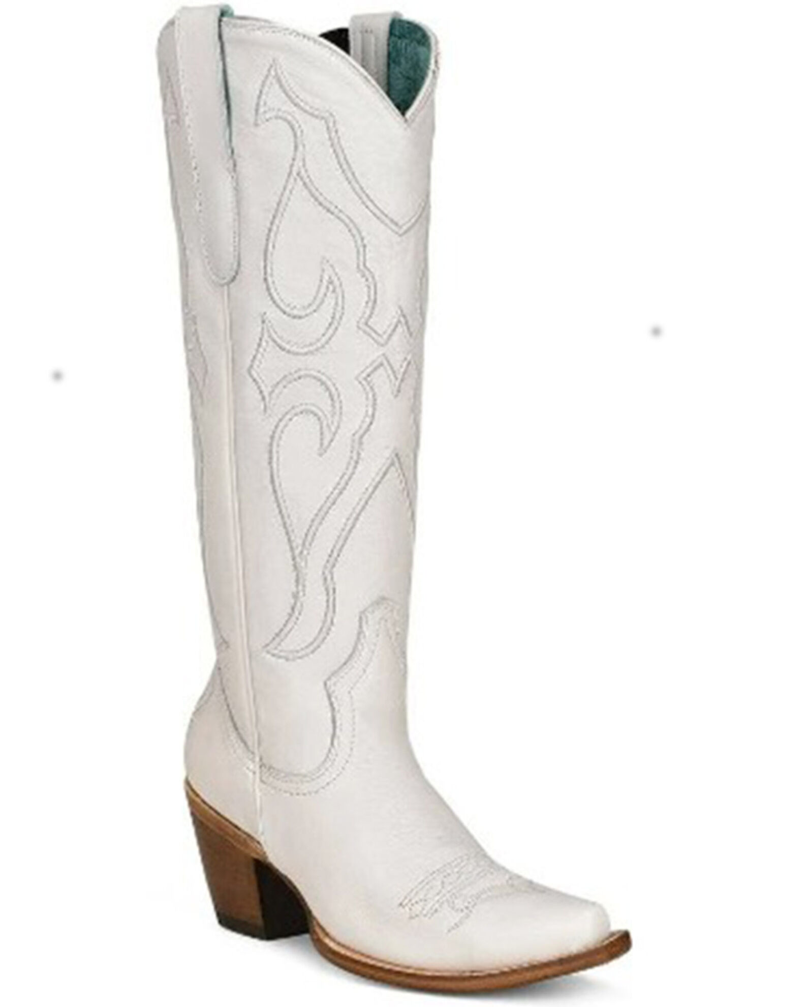 Corral Women s Matching Stitch Pattern Inlay Tall Western Boots Snip Toe Boot Barn