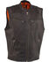Image #1 - Milwaukee Leather Men's Black Cool Tec Leather Vest - Big 5X, Black, hi-res