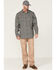 Hawx Men's FR Plaid Print Woven Long Sleeve Button-Down Work Shirt , Navy, hi-res
