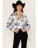 Image #1 - 26 International Women's Plaid Print Shacket, Blue, hi-res
