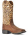 Image #1 - Ariat Women's Round Up Crossroads Western Performance Boots - Broad Square Toe, Leopard, hi-res