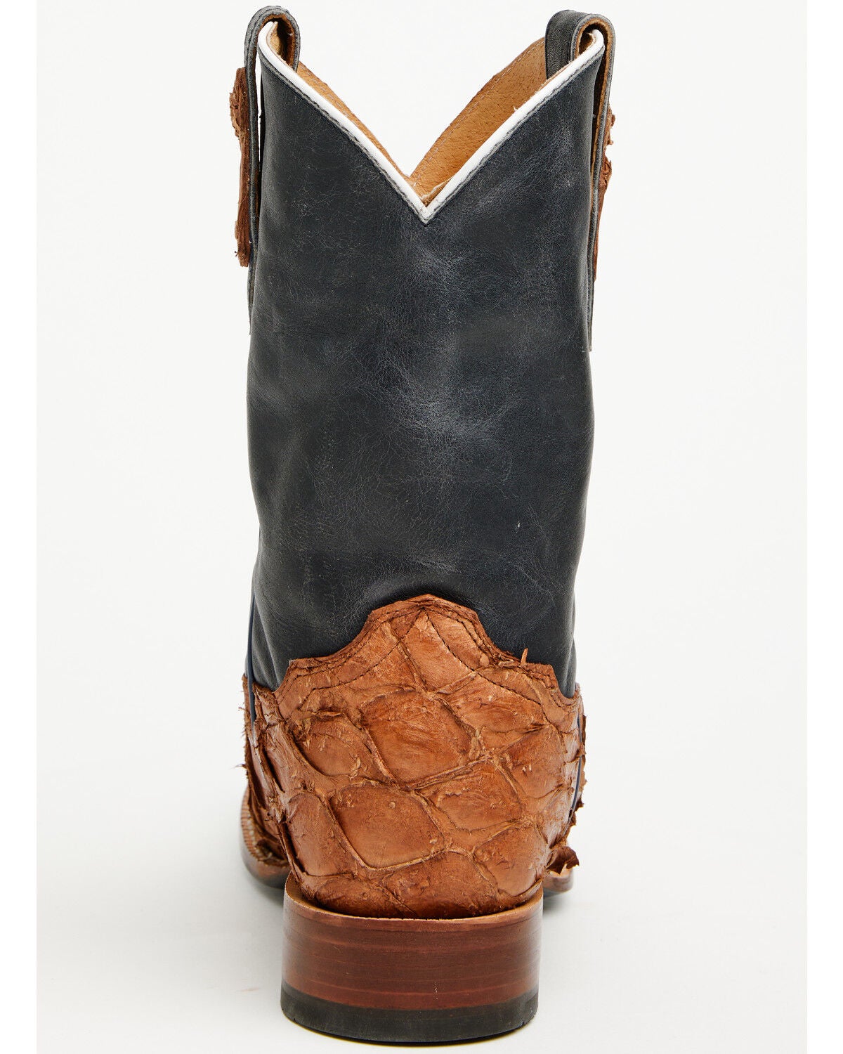 Image #5 - Cody James Men's Freedom Exotic Pirarucu Western Boots - Broad Square Toe, Blue, hi-res