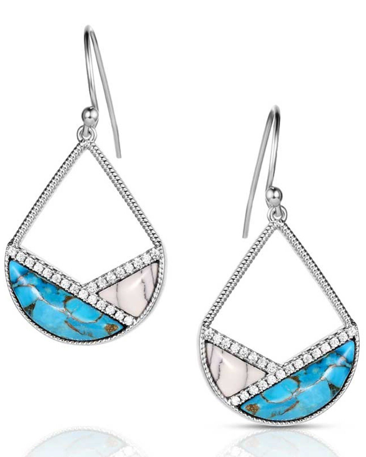 Image #1 - Montana Silversmiths Women's Teardrop Earrings, Silver, hi-res