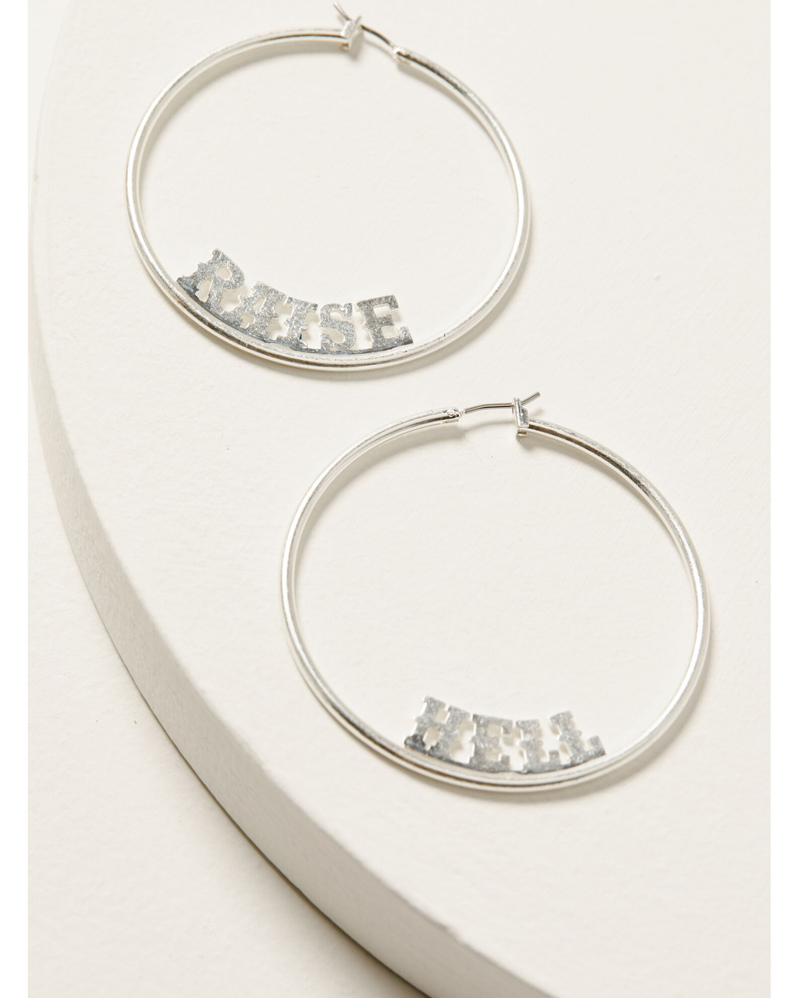 Idyllwind Women\'s Raise Hell Silver Hoop Earrings | Pueblo Mall