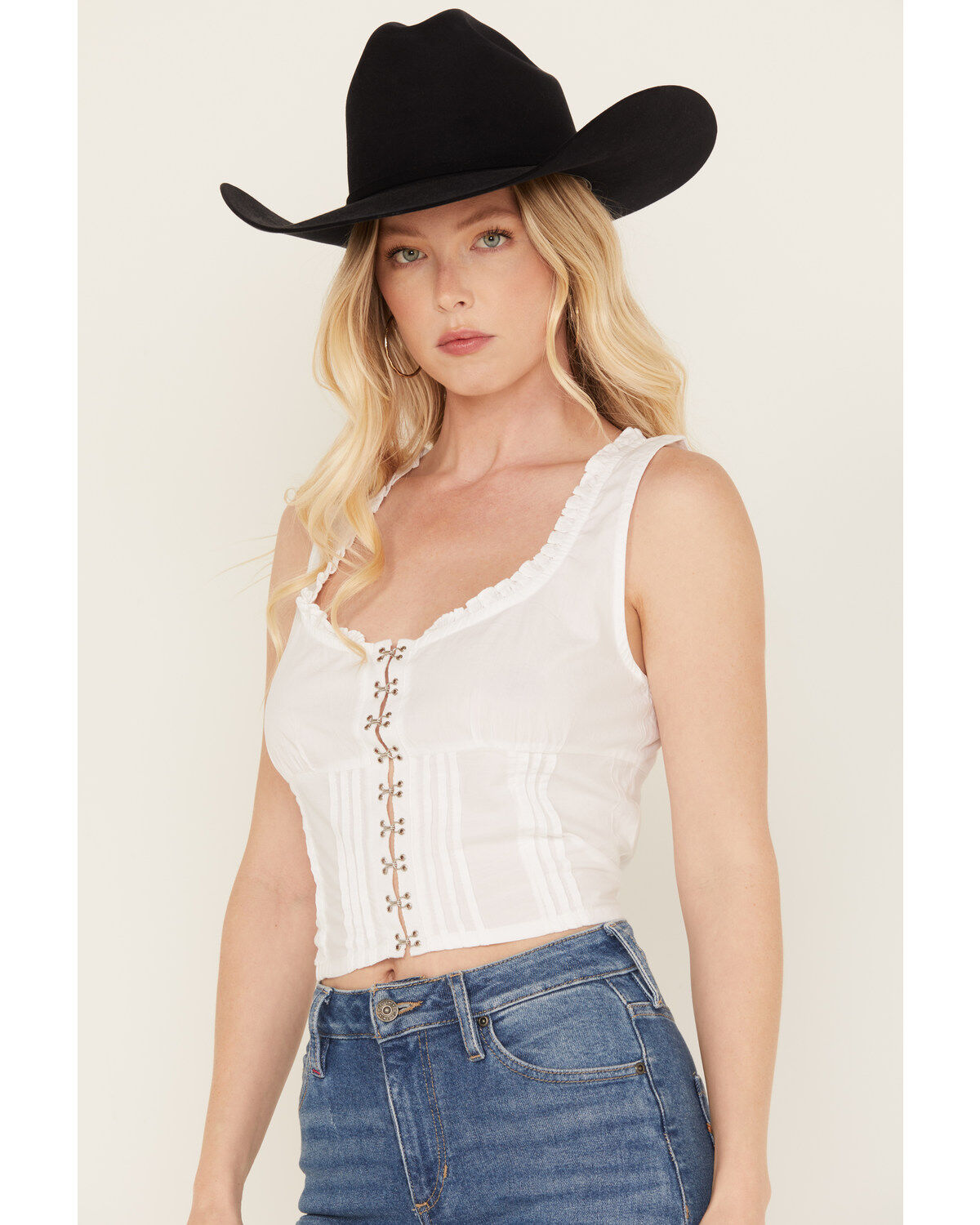 Image #2 - Free People Women's Amelia Corset, White, hi-res