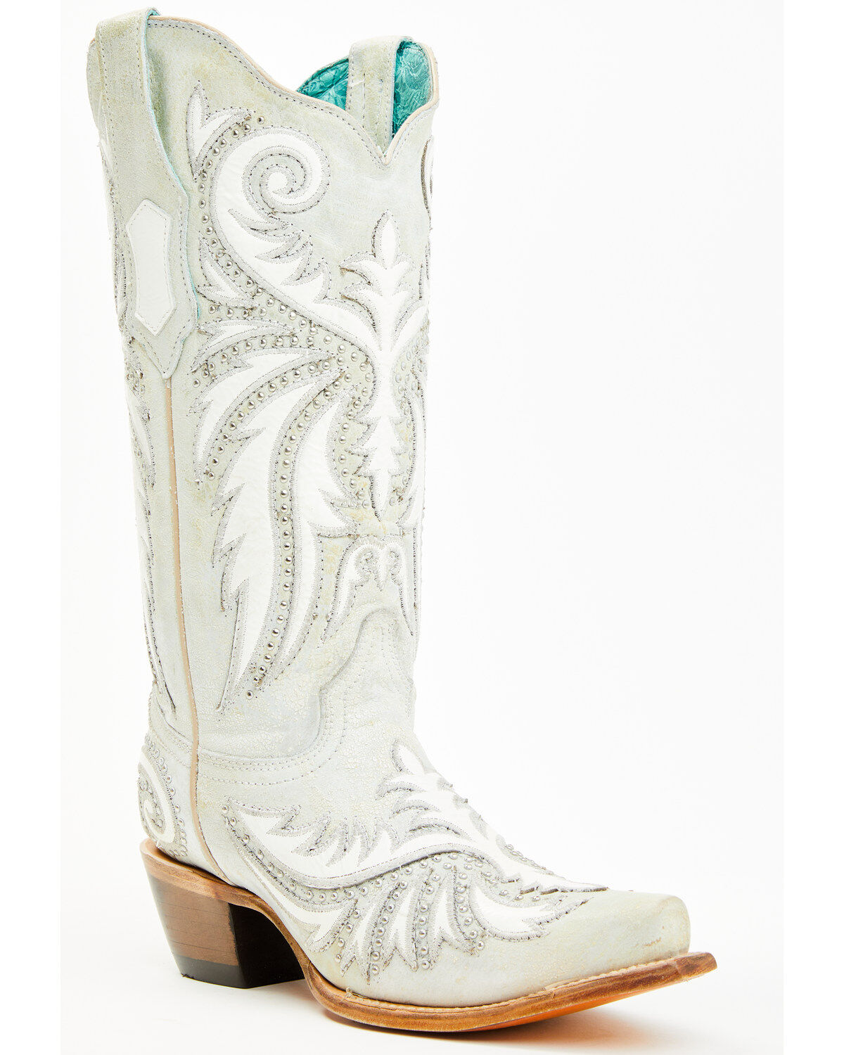 Image #1 - Corral Women's Studded Western Boots - Snip Toe, Sand, hi-res