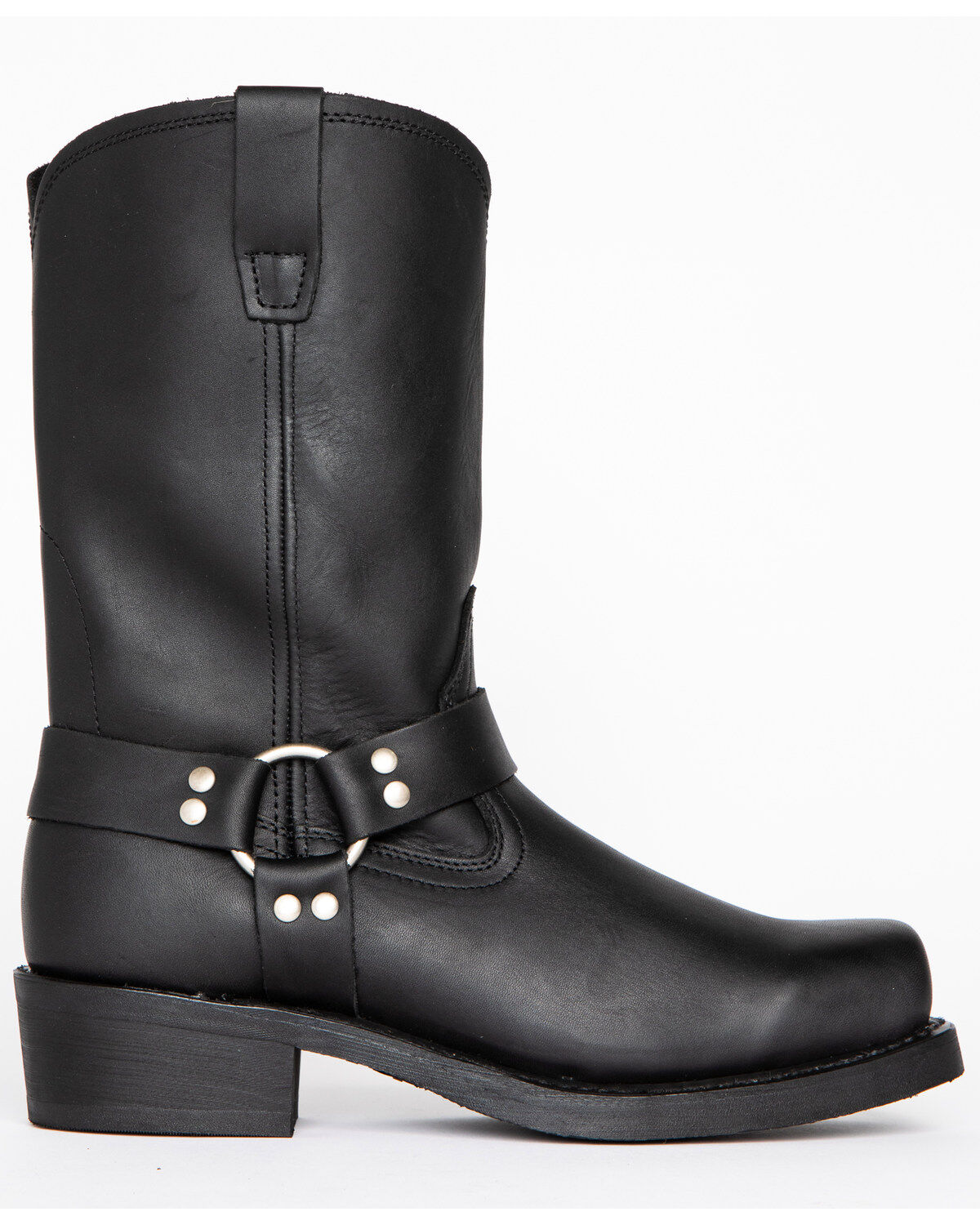 Image #2 - Brothers and Sons Men's Pull-On Motorcycle Boots - Square Toe, Black, hi-res