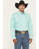 Image #1 - Cinch Men's Geo Print Long Sleeve Button-Down Western Shirt, Blue, hi-res
