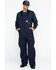 Carhartt Men's FR Duck Quilt-Lined Bib Overalls, Navy, hi-res