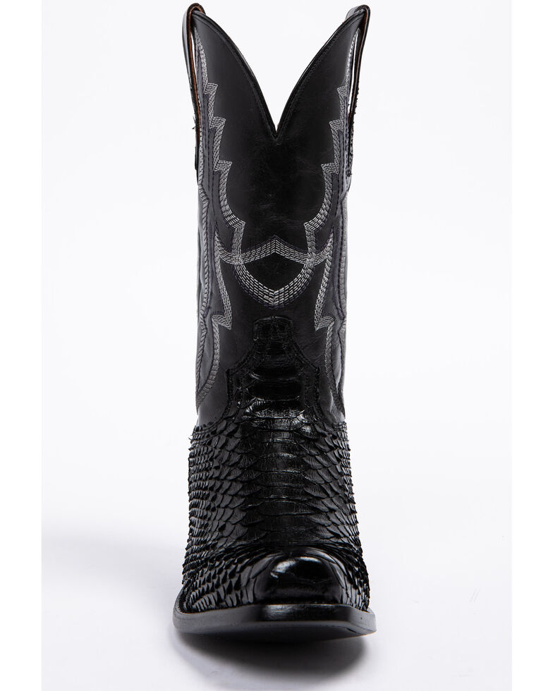 Dan Post Men S Black Python Cowboy Boots Square Toe Boot Barn