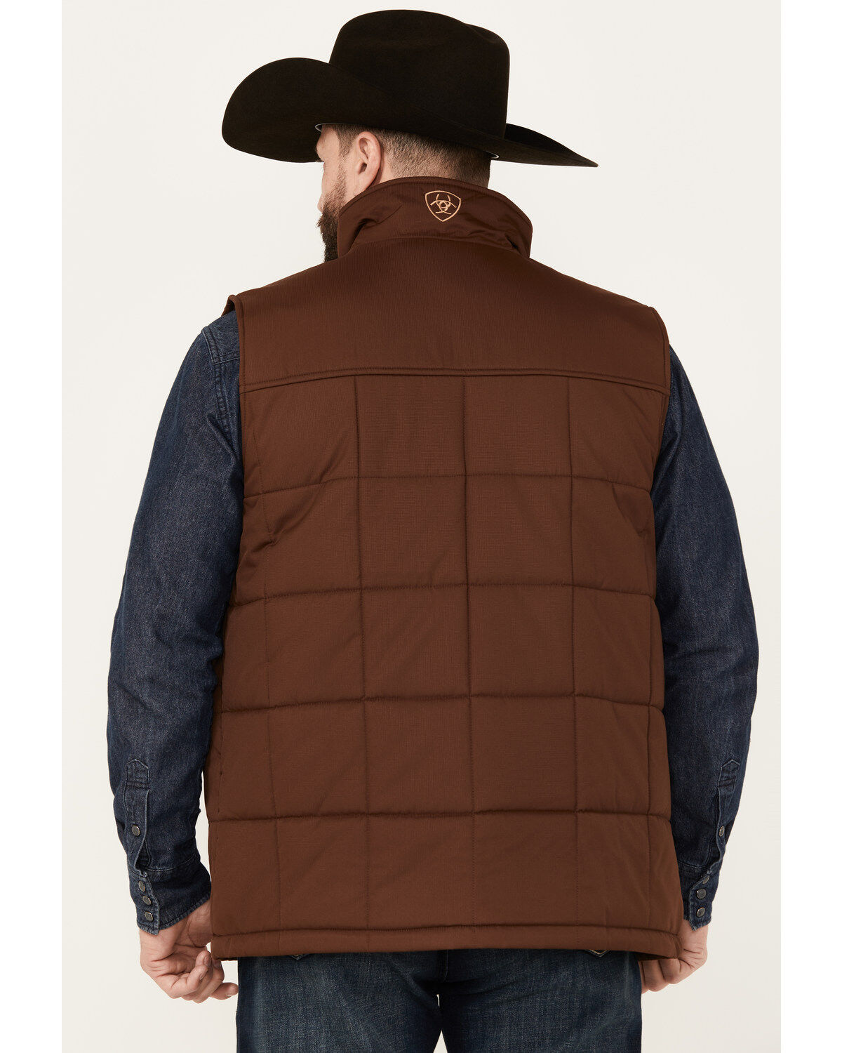Image #4 - Ariat Men's Crius Solid Insulated Concealed Carry Vest, Medium Brown, hi-res