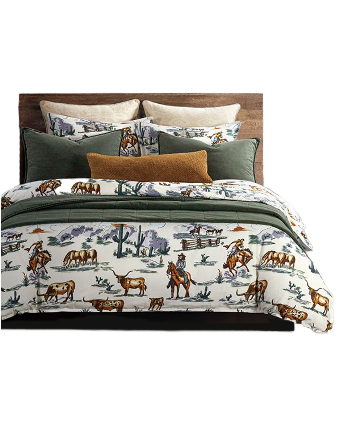 Image #1 - HiEnd Accents 3pc Ranch Life Reversible Duvet Cover Bedding Set - Super King, Multi, hi-res