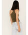 Image #4 - Cleo + Wolf Women's Drive Into The Sun Graphic One Shoulder Tank Top, Olive, hi-res