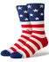 Image #1 - Stance Men's The Fourth Stars & Stripes American Old Glory Crew Socks, Red, hi-res