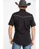 Image #2 - Ely Short Sleeve Black Western Shirt, Black, hi-res