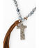 Image #3 - Shyanne Women's Slate Sparkle Druzy Cross Tassel Necklace, Slate, hi-res