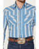 Image #3 - Ely Walker Men's Striped Long Sleeve Pearl Snap Western Shirt, Blue, hi-res
