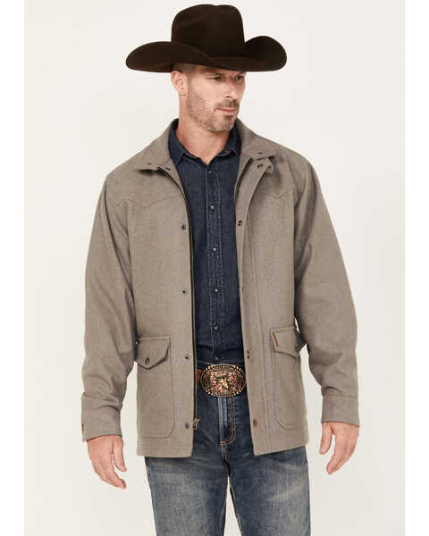 Cinch Men's Wool Solid Snap Jacket , Grey