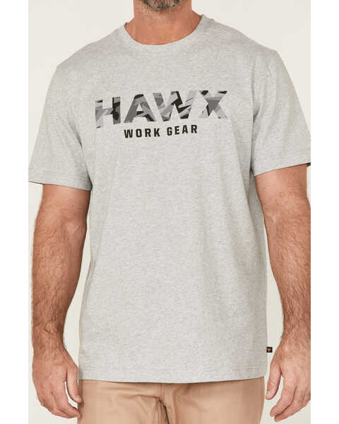 Image #3 - Hawx Men's Camo Logo Graphic Work T-Shirt , Light Grey, hi-res