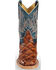 Horse Power Boys' Seas the Day Fish Print Boots - Square Toe , Cognac, hi-res