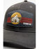 RANK 45® Men's Bronco Rider Embroidered Mesh Back Ball Cap, Dark Grey, hi-res
