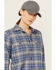 Image #2 - Ariat Women's Rebar Flannel DuraStretch Long Sleeve Button-Down Work Shirt, Navy, hi-res