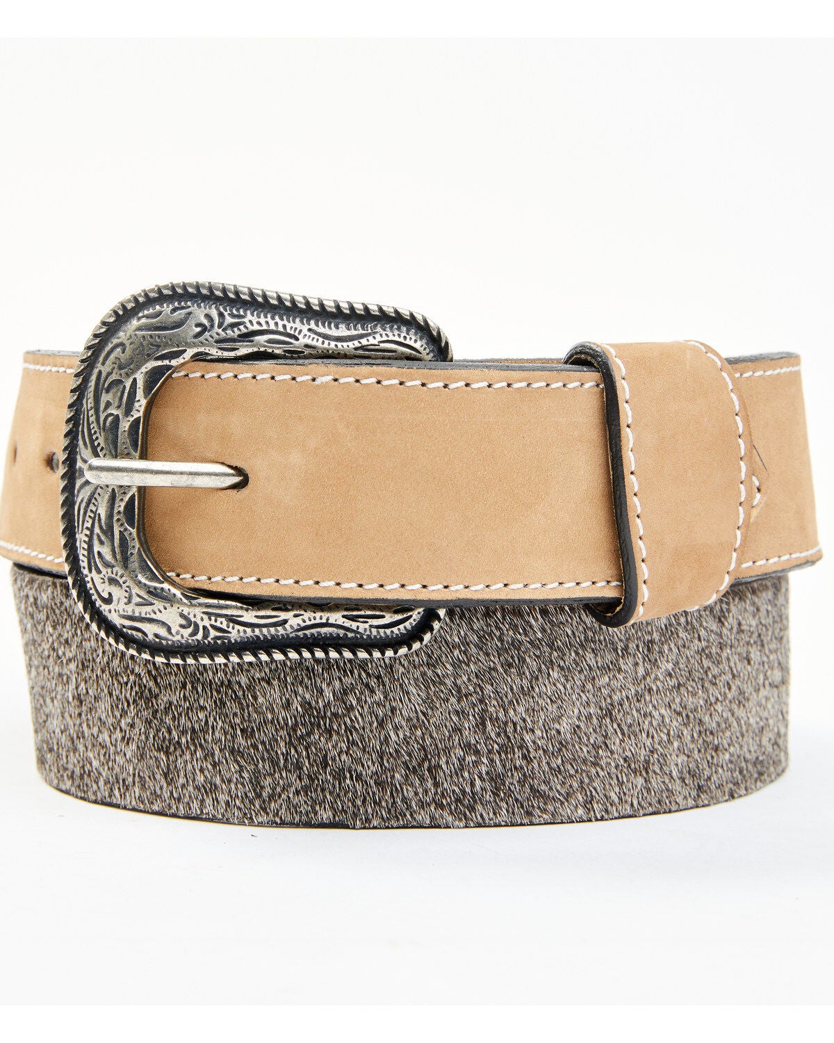 Image #1 - Cody James Men's 2-Tone Hair-On Billet Western Belt, , hi-res