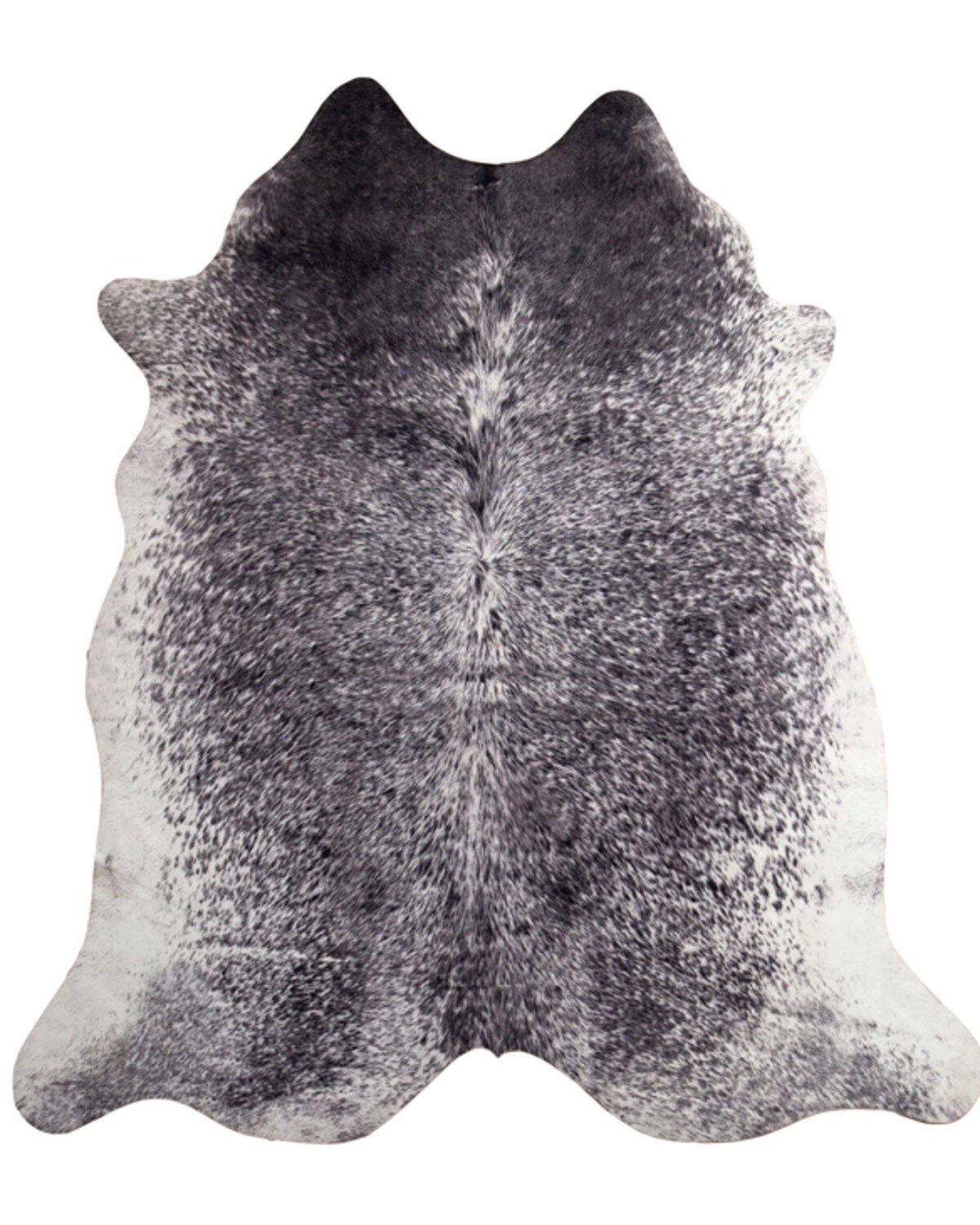 Carstens Home Faux Cowhide Black & White Brindle Rug, Black, hi-res