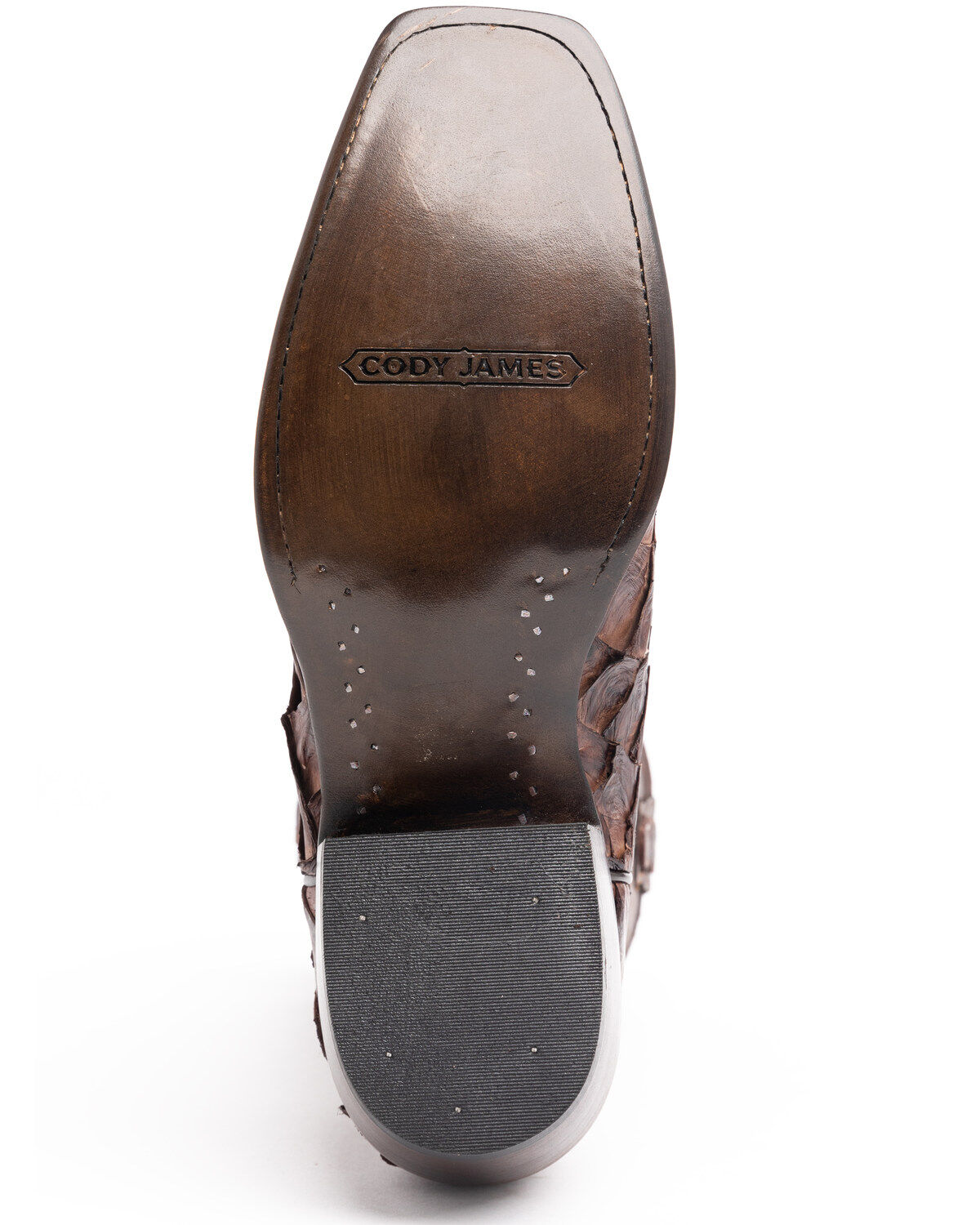 Image #7 - Cody James Men's Coffee Shiny Exotic Pirarucu Western Boots - Square Toe, , hi-res