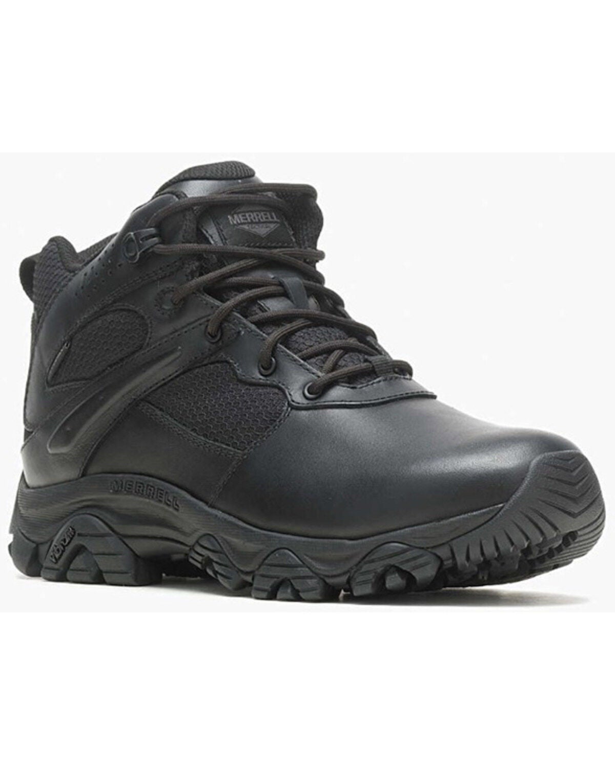 Merrell Men's Moab 3 Mid Tactical Response Waterproof Work Boots - Soft Toe, Black, hi-res