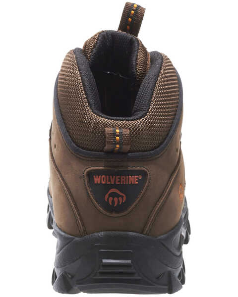 Image #4 - Wolverine Men's Hudson Mid Cut Steel Toe Hiker Boots, Dark Brown, hi-res