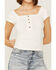 Image #2 - Shyanne Women's Pointelle Square Neck Top, White, hi-res