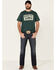 Moonshine Spirit Men's Mountain Man Graphic Short Sleeve T-Shirt , Green, hi-res