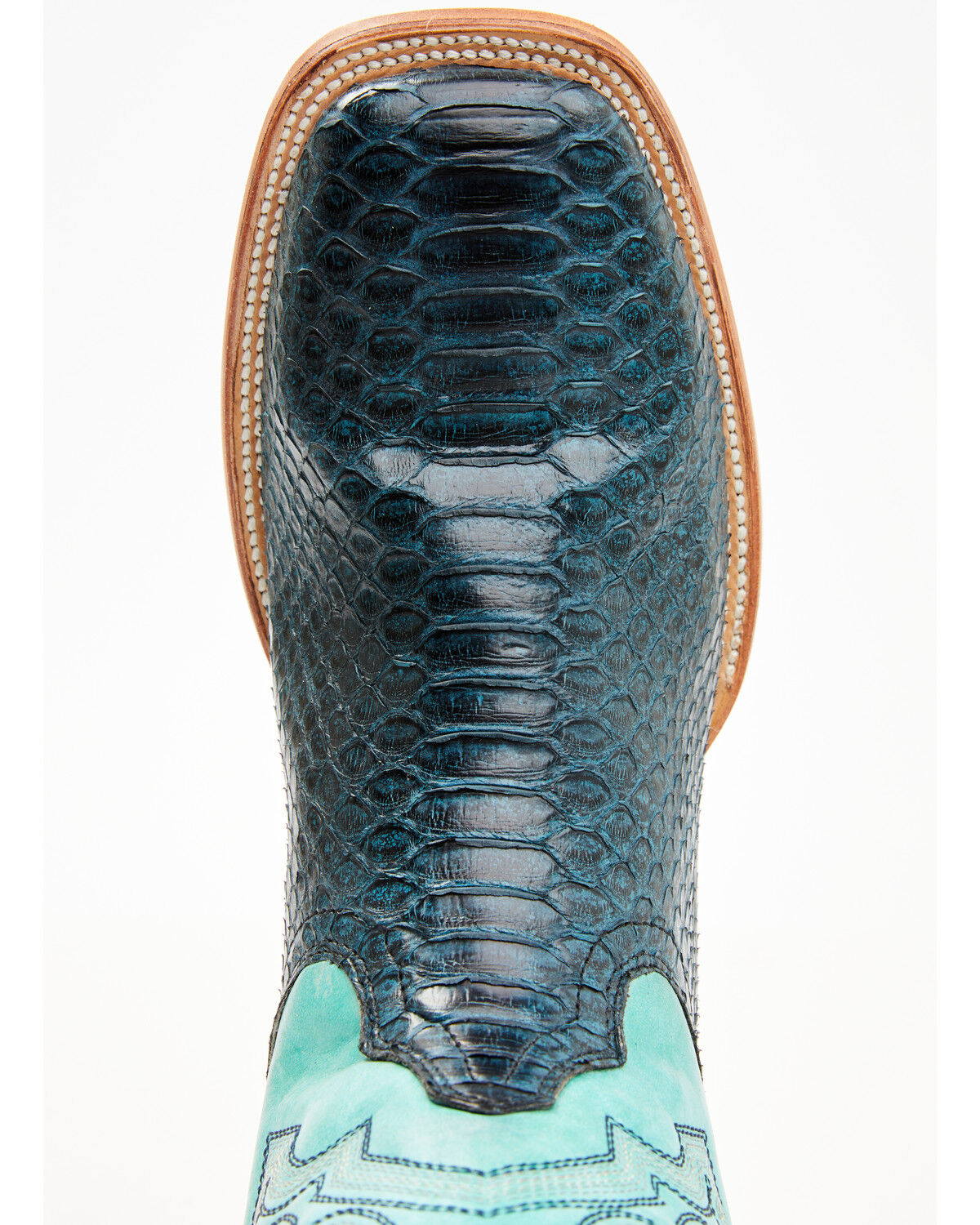 Image #6 - Corral Men's Exotic Python Western Boots - Broad Square Toe, Navy, hi-res