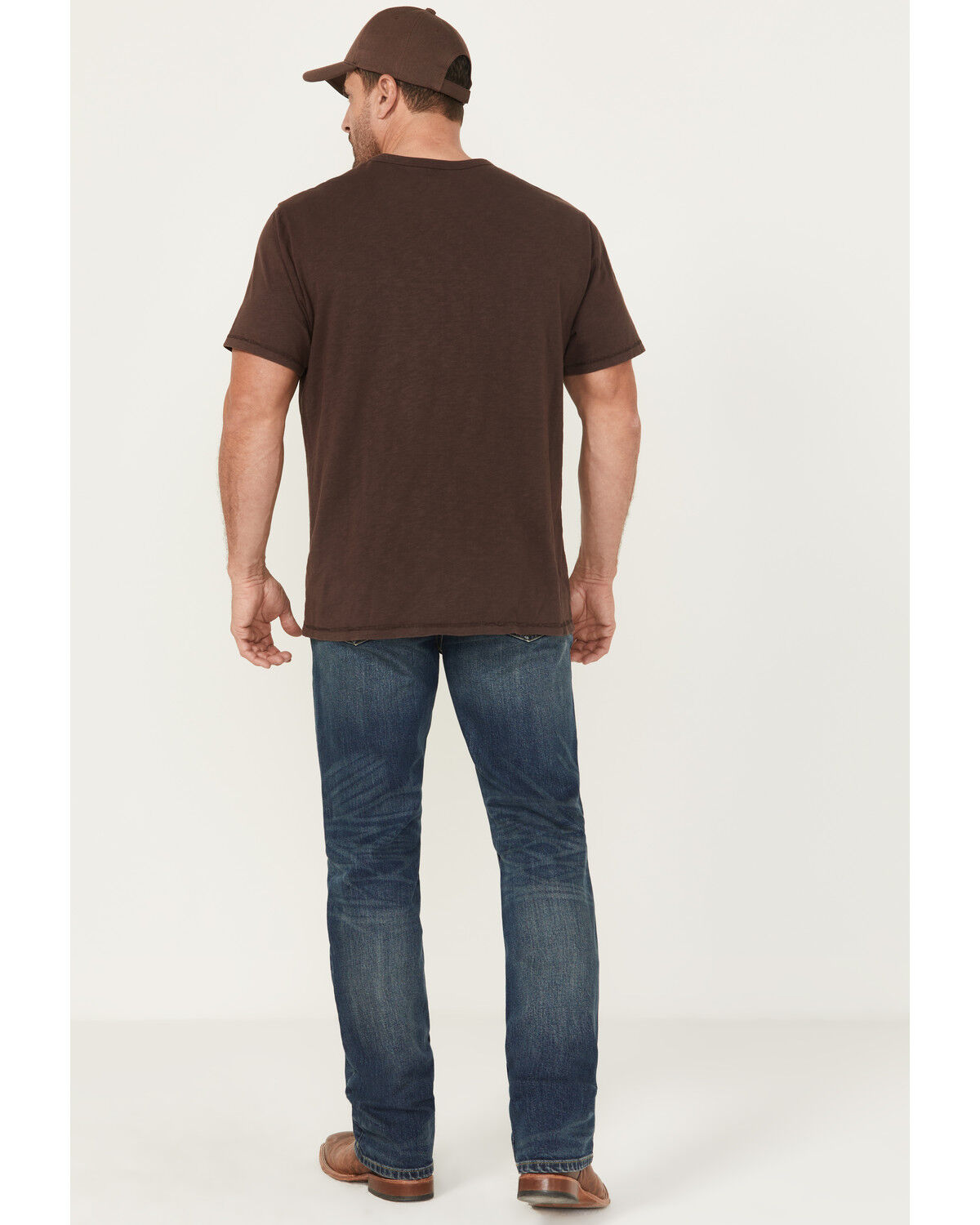 Image #3 - Brothers and Sons Men's Charger Wash Tucker Slim Straight Stretch Denim Jeans, Dark Wash, hi-res