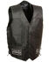 Image #1 - Milwaukee Leather Men's Side Lace Eagle & Flag Patch Vest - 3X, Black, hi-res