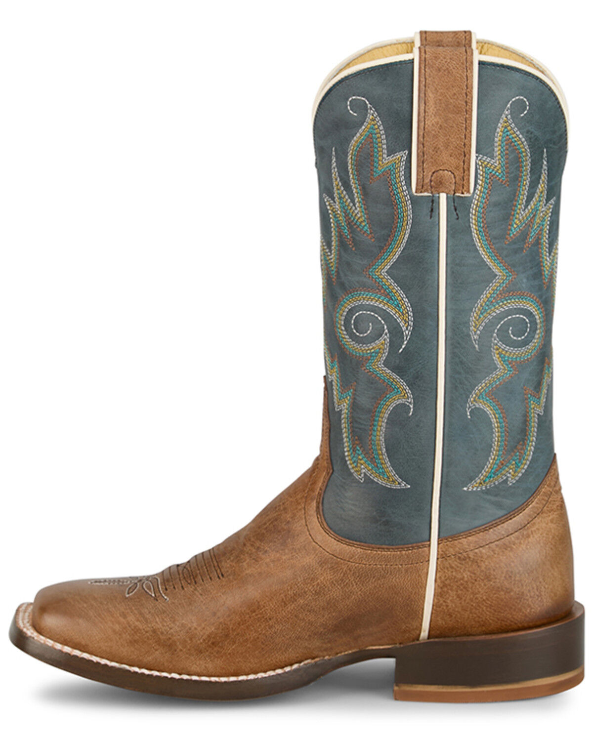 Image #3 - Tony Lama Women's Madison Western Boots - Broad Square Toe, Teal, hi-res