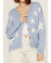 Revel Women's Light Star Cardigan, Light Blue, hi-res