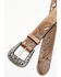 Cody James Men's Hair-On Tooled Cut-Out Billet Belt, Brown, hi-res