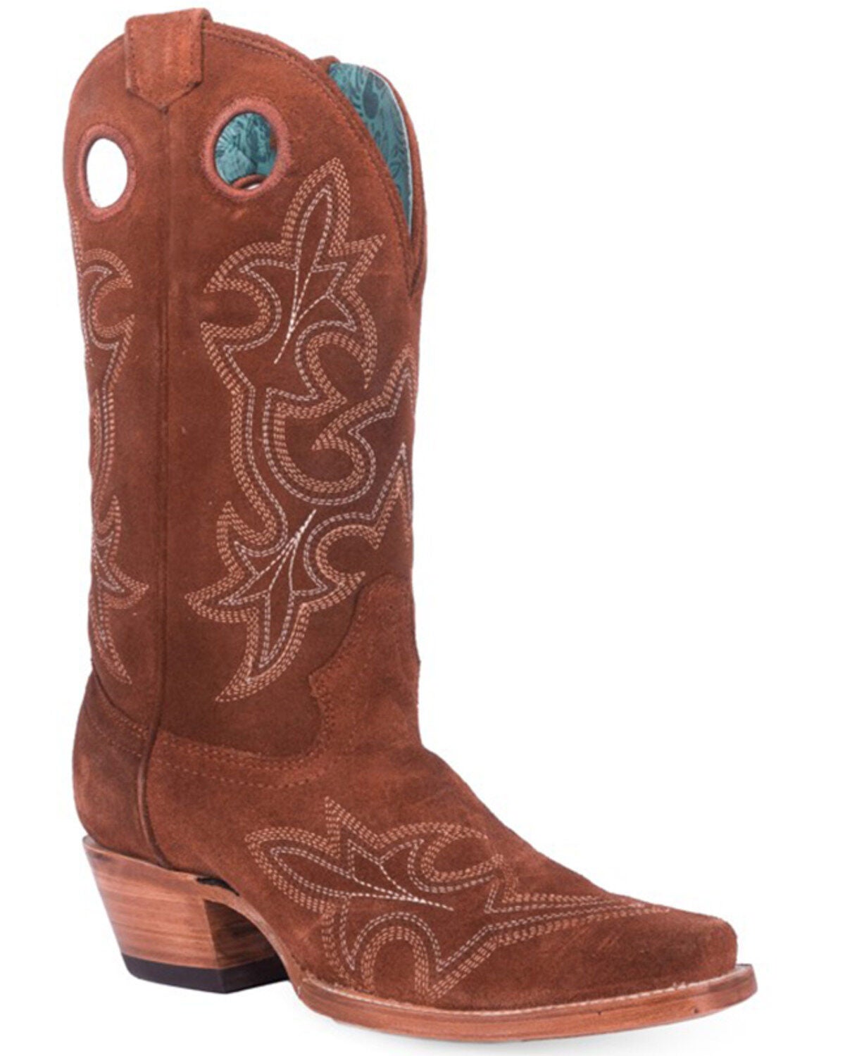 Corral Women's Shedron Suede Western Boots - Square Toe, Brown, hi-res