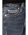 Image #2 - Rock & Roll Denim Girls' Embellished Pockets Bootcut Jeans, Blue, hi-res