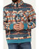 Image #3 - Rock & Roll Denim Men's Southwestern Print Jacquard Bomber Jacket, Teal, hi-res