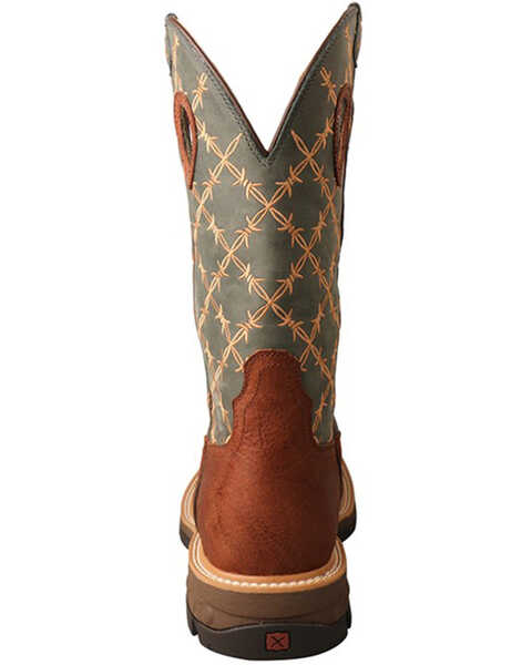Twisted X Men's Barbed Wire Western Work Boots - Soft Toe, Brown, hi-res
