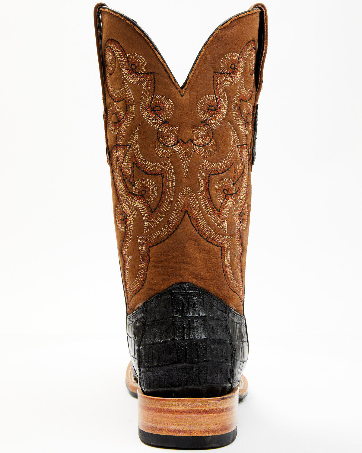 Product Name:  Tanner Mark Men's Exotic Caiman Belly Western Boots - Broad Square Toe