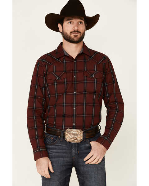 Image #1 - Cody James Men's Horseback Large Plaid Long Sleeve Snap Western Shirt - Tall , , hi-res
