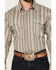 Image #3 - Panhandle Select Men's Striped Long Sleeve Pearl Snap Western Shirt, Sand, hi-res