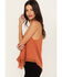 Image #2 - Miss Me Women's Handkerchief Hem Sleeveless Top, Rust Copper, hi-res