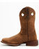 Image #3 - RANK 45® Men's Warrior Performance Western Boots - Broad Square Toe, Coffee, hi-res