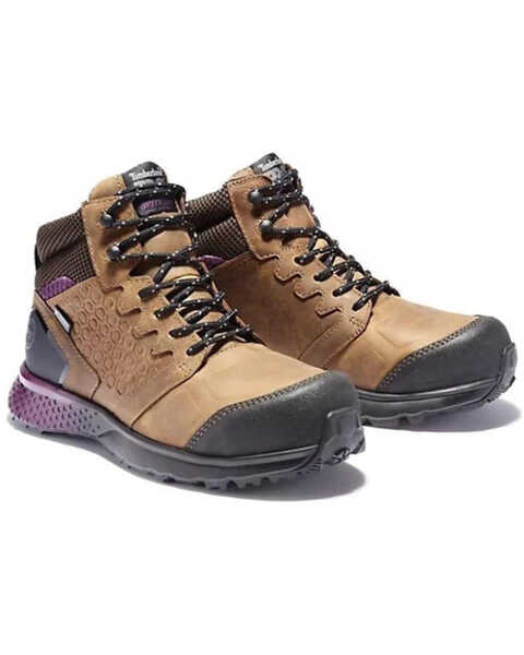 Timberland PRO Women's Reaxion Waterproof Work Boots - Composite Toe , Brown, hi-res