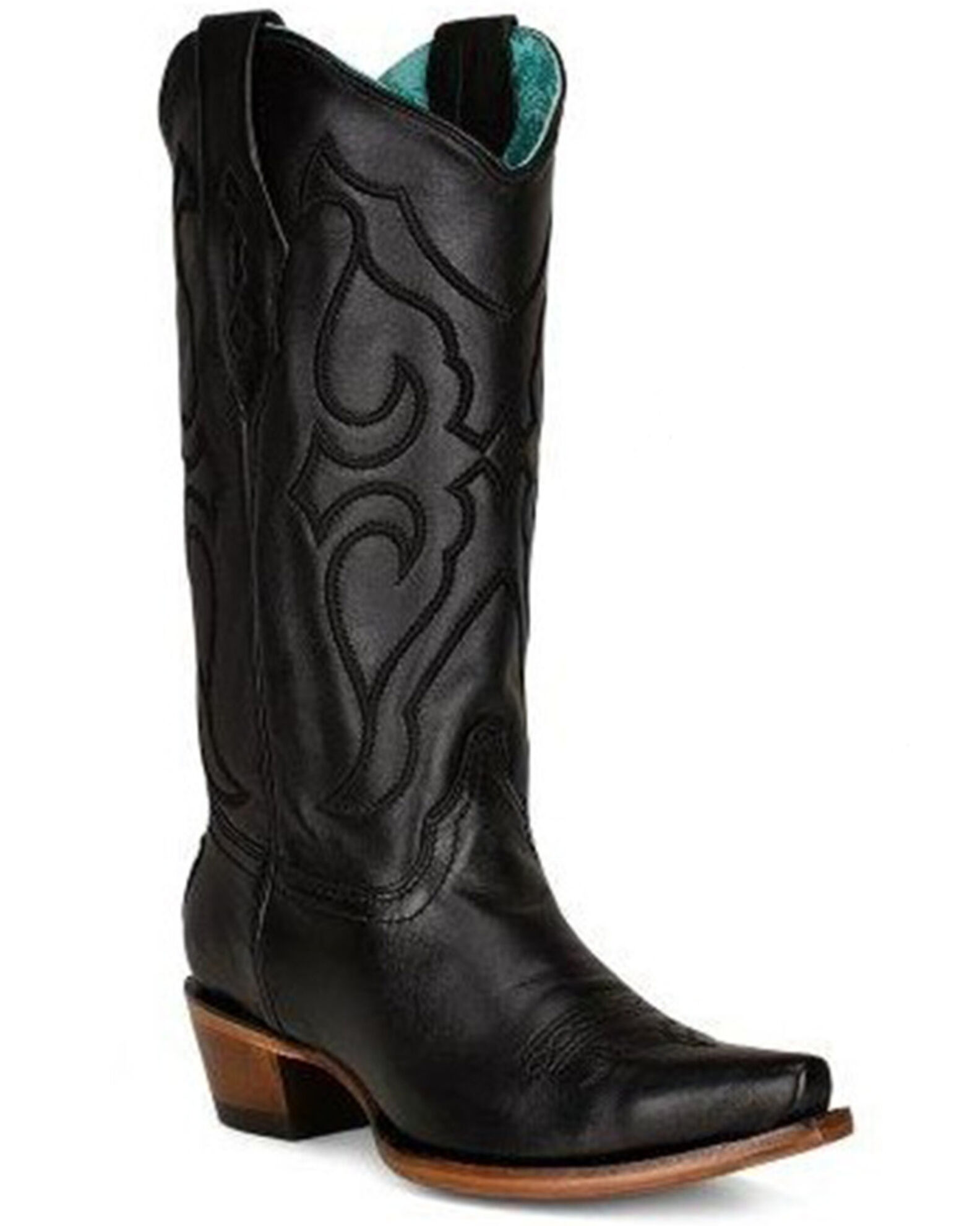Womens black discount cowgirl boots